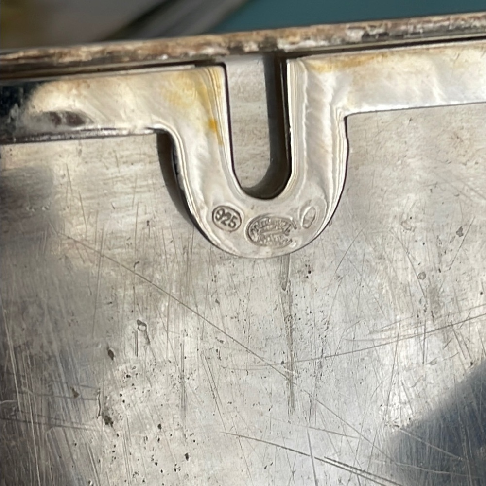 Roma Solid Sterling Silver Compact Case With Orna… - image 6